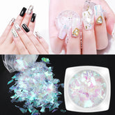 Glass Shiny Nail Art Glitter Foil Decoration For Nails Paillette Manicure Tips Sequins Nails DIY Design Powder